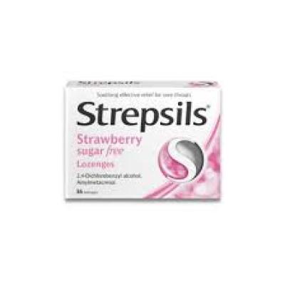 Cold & Allergy, STREPSILS STRAWBERRY 36'S